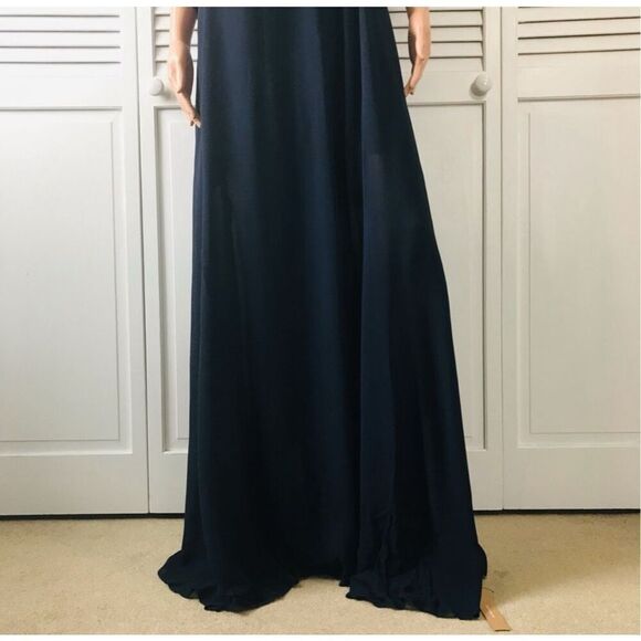 REFORMATION Navy Blue Winslow Maxi Wrap Dress Size XS - Picture 7 of 16